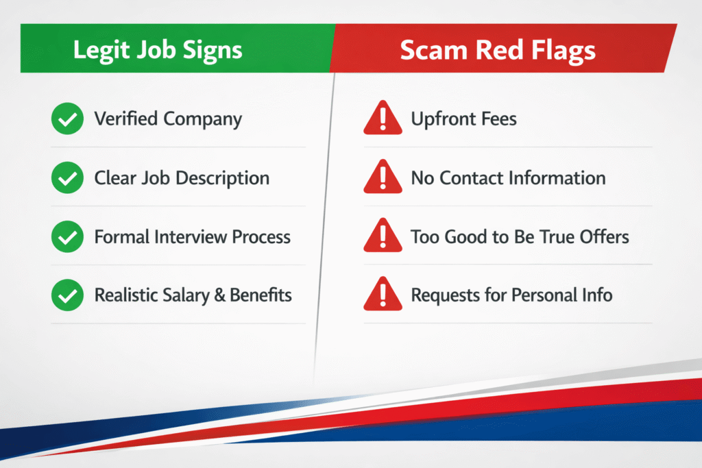 Checklist to verify whether transcribing jobs are legitimate and avoid scams