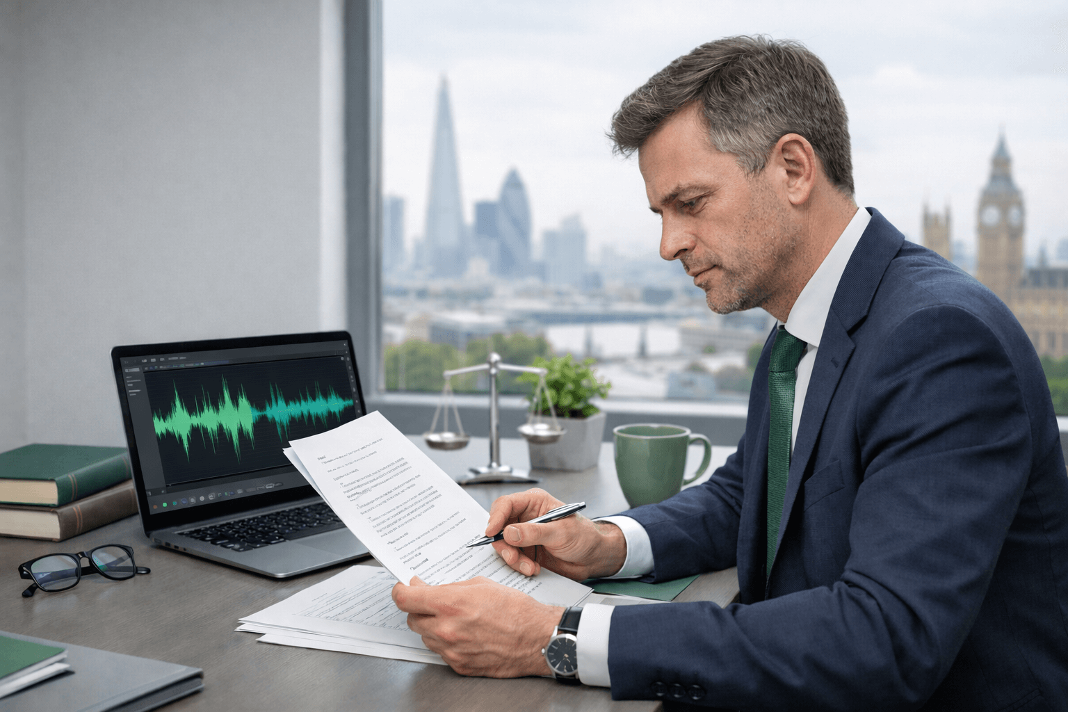 Legal transcription turns recorded legal audio into a formatted written transcript