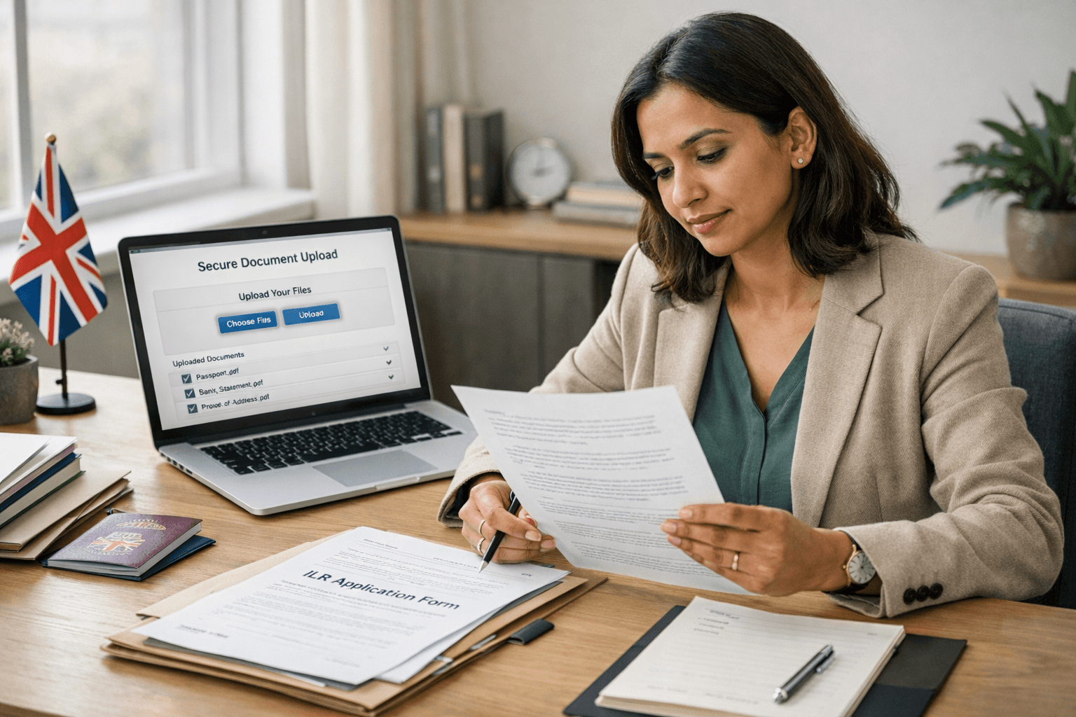 Applicant preparing ILR document translation with secure online upload