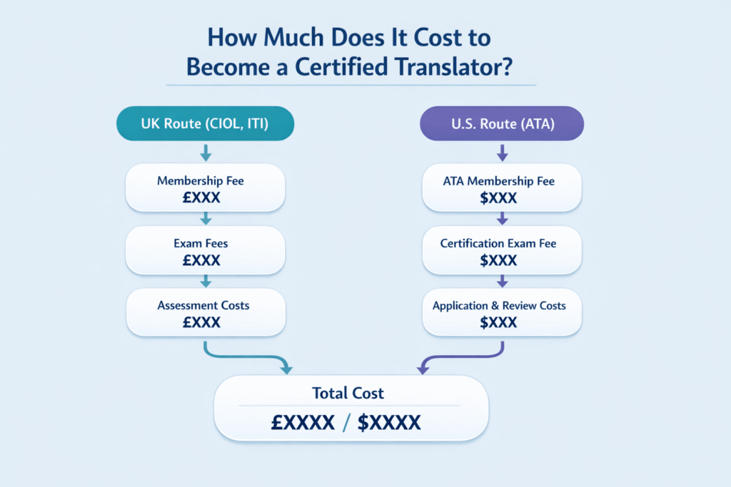 Certified translator qualification cost pathways for UK and U.S. routes