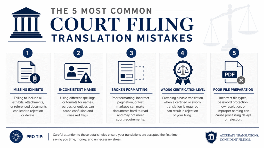 Common mistakes in UK court forms translation and legal submissions