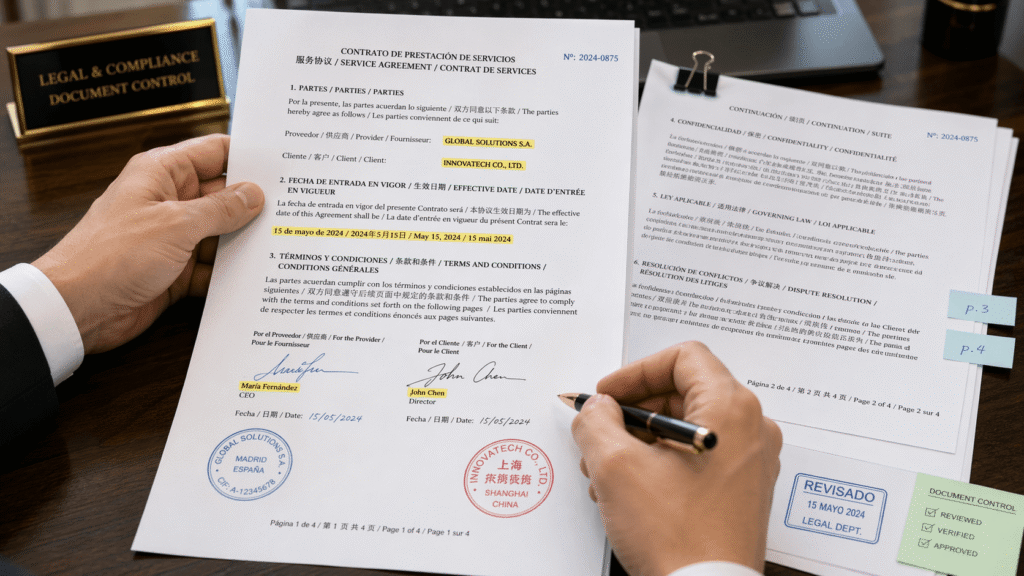 Reviewing LPA supporting documents for accurate legal translation